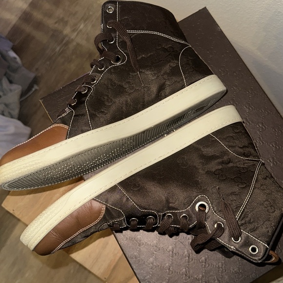 Gucci men’s high top sneakers size 10 - Picture 8 of 13